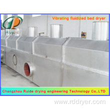 Vibrating fluidized bed dryers of raising material damp